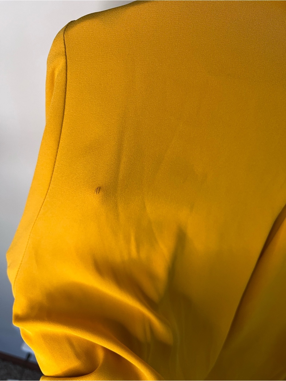 Pleione Mustard Yellow Long Sleeve V-Neck Button Down Blouse Size Medium - Picture 3 of 6
